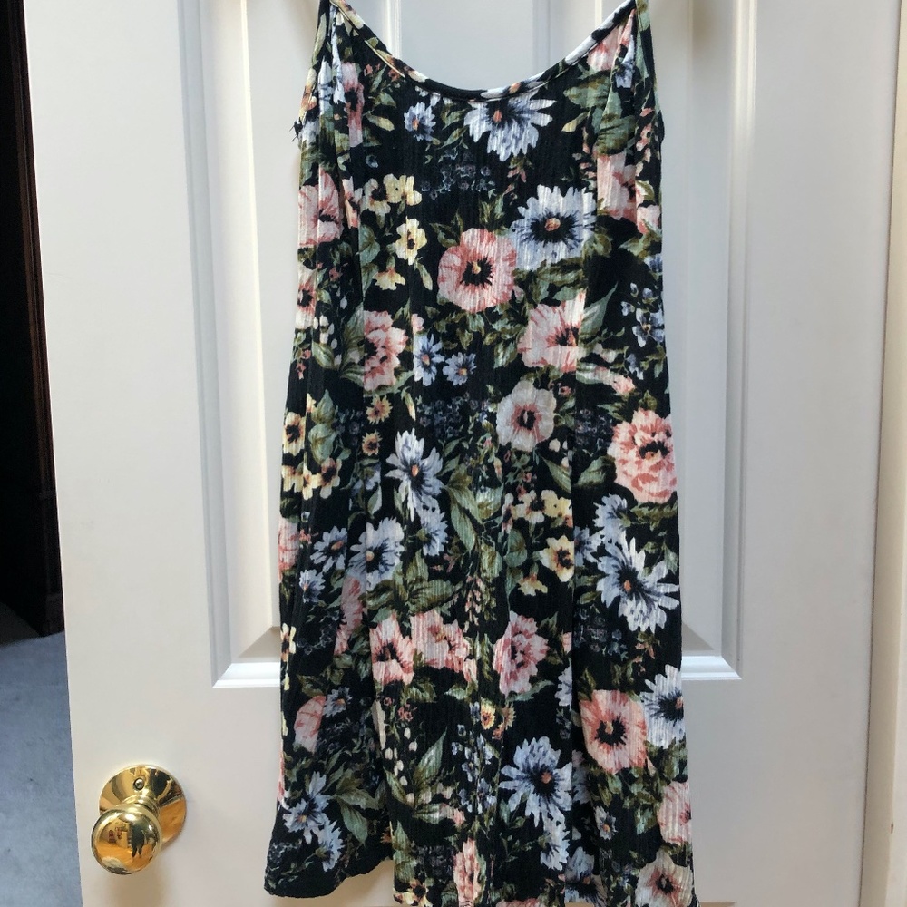 Wild Fable black floral mini dress